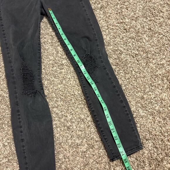 L'AGENCE Margot High Rise Distressed Skinny Washed Black Jeans 25 - Picture 11 of 11